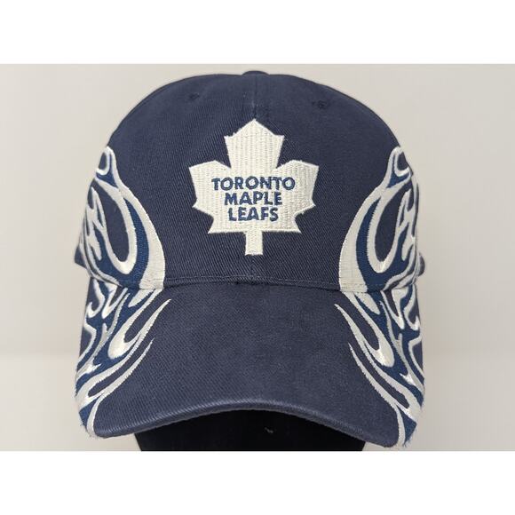 Vintage 90s NHL Toronto Maples Leafs Blue Flames ANNCO Hat - Picture 5 of 9